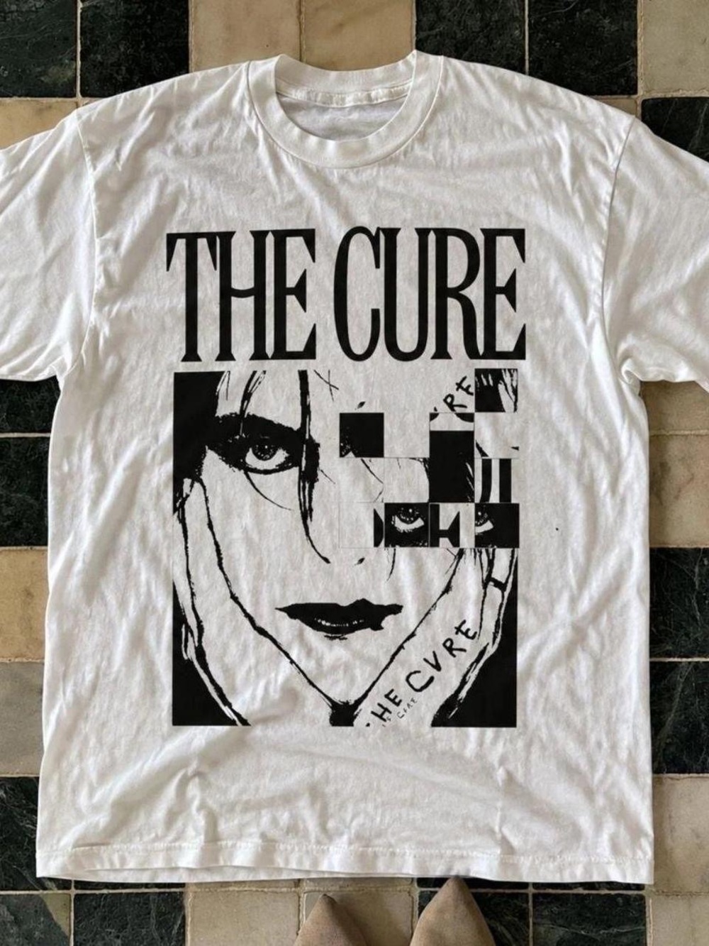 The Cure White Face Graphic Band Tee Gothic Alternative